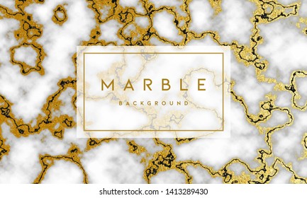 Golden glitters marble textured background