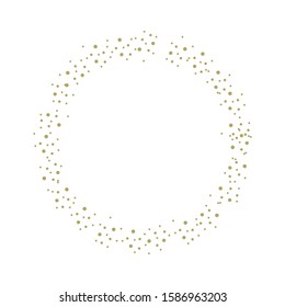 golden glitters, vector round frame
