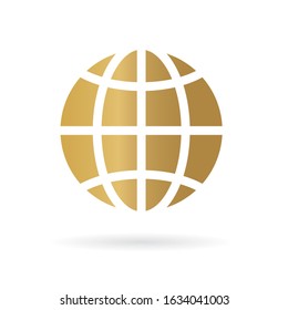 golden globe icon- vector illustration