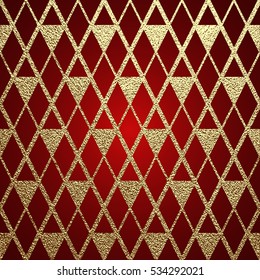 Golden glossy texture. Metal pattern. Gold festive background , for greeting card or wrapping paper.