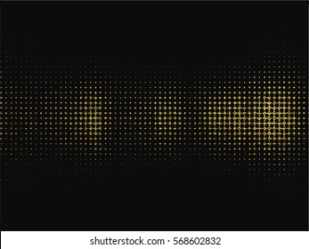 Golden glossy texture. Metal pattern. Gold background with dots