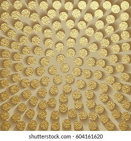 Golden glossy texture. Metal pattern. Abstract gold background