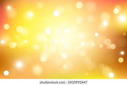 Resplandor de oro en fondo abstracto de la luz de Bokeh, Vector eps 10 partículas de bokeh ilustración, decoración de fondos