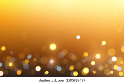 Golden Glow Bokeh Bliss. Warm Sunset Sparkle, Background decoration