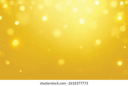 Golden Glow Bokeh Light Abstract Background Warm radiant yellow sparkles with soft blur texture, Background decoration