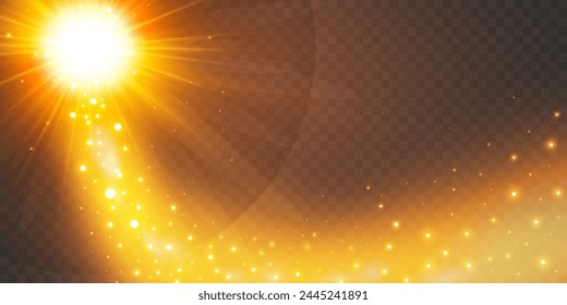  Golden glow dust and glare.