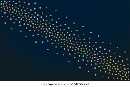 Fondo negro del vector moderno de brillo dorado. Textura de secuencia de papel. El Oro Círculo De Lujo. Papel tapiz de la novia Polka.