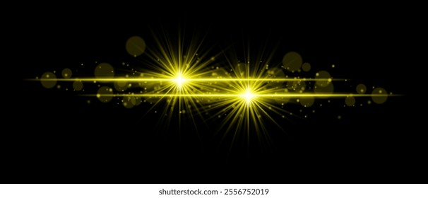 Golden glow. Shining, illumination, particles, radiance, bokeh, shimmer, brilliance, light streaks, energy, magic, elegance, celestial, abstract, festive, decoration, sparkling, luxurious, luminous