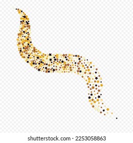 Fondo transparente del vector de brillo dorado. Patrón universal de vacaciones doradas. Un diseño brillante.  Brillante borde de espuma galaxy.
