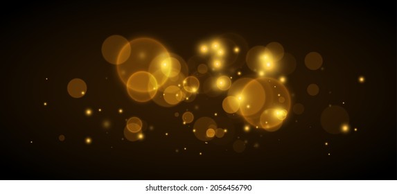 Goldene Lichteffekte, abstrakte magische Illustration. Grafisches Konzept für Ihr Design