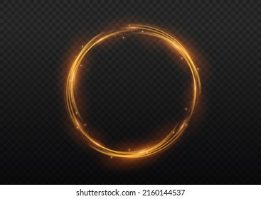 Golden glowing shiny lines effect vector background. Light glowing effect. Abstract motion lines. Light trail wave, fire path trace line, car lights, optic fiber and incandescence curve twirl png.