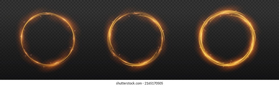 Golden glowing shiny lines effect vector background. Light glowing effect. Abstract motion lines. Light trail wave, fire path trace line, car lights, optic fiber and incandescence curve twirl png.