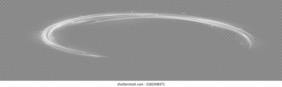 Golden glowing shiny lines effect vector background. Luminous white lines of speed. Light glowing effect. Light trail wave, fire path trace line and incandescence curve twirl.