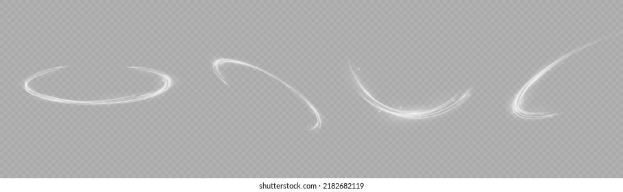 Golden glowing shiny lines effect vector background. Luminous white lines of speed. Light glowing effect. Light trail wave, fire path trace line and incandescence curve twirl.