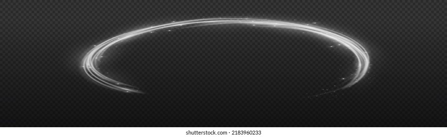 Golden glowing shiny lines effect vector background. Luminous white lines of speed. Light glowing effect. Light trail wave, fire path trace line and incandescence curve twirl.