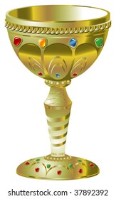 Golden goblet with precious stones