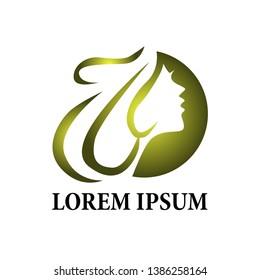 golden goddess logo icon for fashion and beauty company