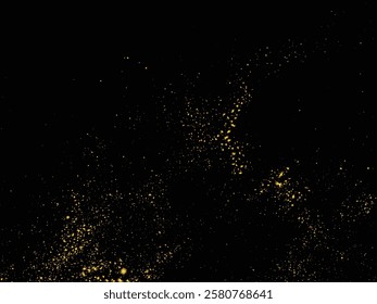 Golden gold glitter background. Gold glitter sparkles magic light effect bokeh glowing golden background