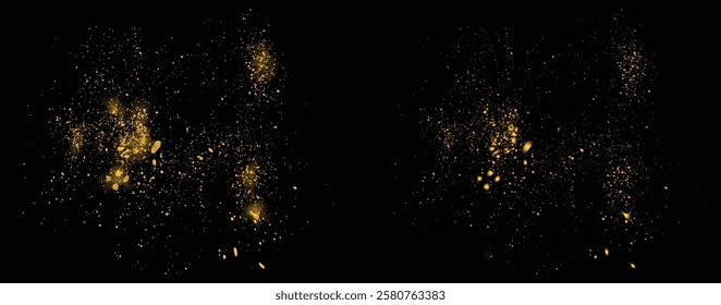 Golden gold glitter background. Splash texture light effect gold glitter isolated luxury golden color celebratory background