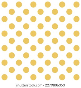 Golden Gold Polka Dot Vector Seamless Pattern