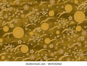 Golden gorgeous and chic Japanese pattern