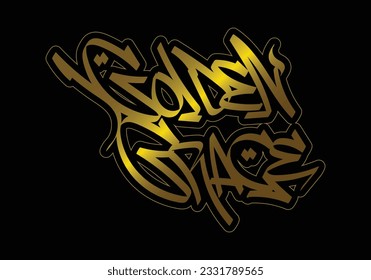 GOLDEN GRACE word graffiti tag