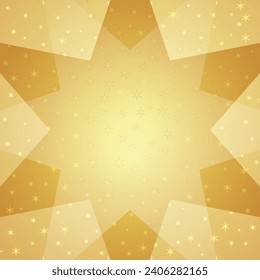 Golden gradient background with rays and sgold tars