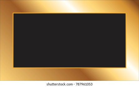 Golden gradient frame with text area in the center.