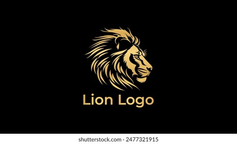 golden gradient lion king logo