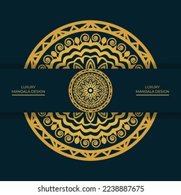 Golden gradient luxury mandala design