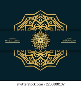 Golden gradient mandala background design