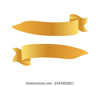Golden gradient ribbon set collection
