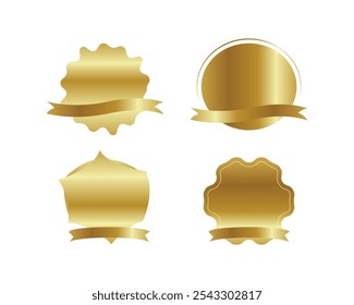 Golden gradient ribbon set collection