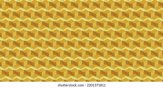 Golden gradients 3D geometric innovative pattern backround. Abstract geometric texture design. Vector illustration
