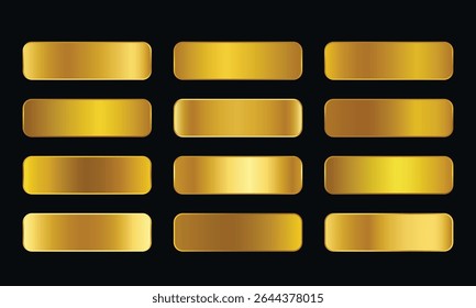 Golden Gradients Swatches Set, can be used for business designs, presentation designs or any suitable designs.