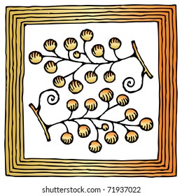 golden grape drawing