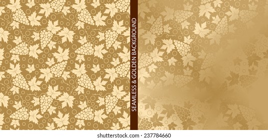 golden grape seamless texture