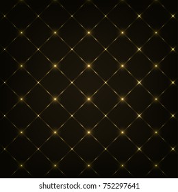 Golden grate luxury background. Elegant grid backdrop vector design.