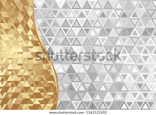 golden and gray abstract background with
geometric pattern
