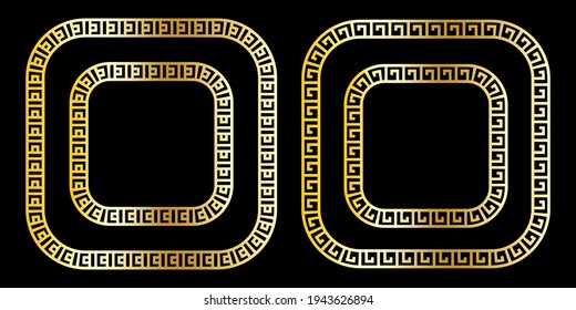 Golden greek pattern in beautiful style. Luxury vector illustration. Oriental template design. Stock Image. EPS 10.