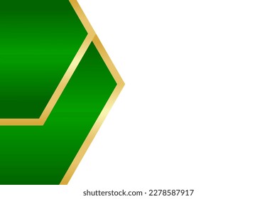 Golden Green Hexagon Background Design