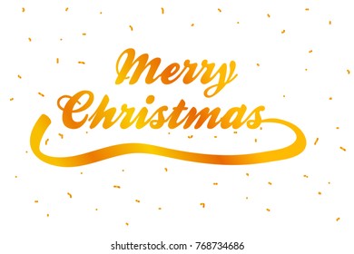 Golden Greeting Merry Christmas for Your Element Design