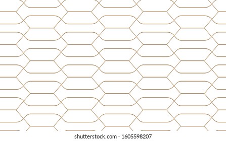 golden grid seamless pattern with white background