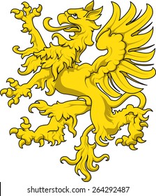 golden griffin - isolated vector