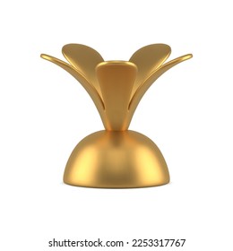 Golden growth carrot Easter bauble decorative element for holiday celebration 3d icon realistic vector illustration. Metallic festive toy summer garden edible plant vegetable harvest minimalist design