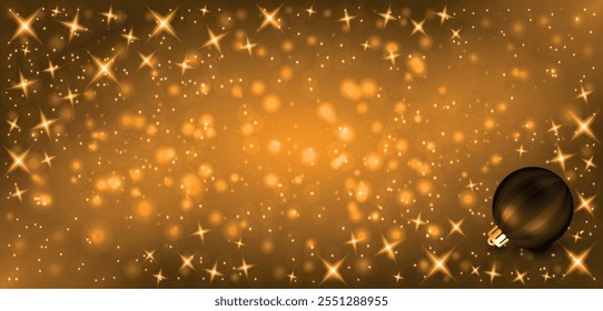 Golden grunge Christmas background, Christmas wishes background, Winter Snowfall Christmas background, Flying snow flakes and stars on winter Golden background. snowflake template. Vector illustration