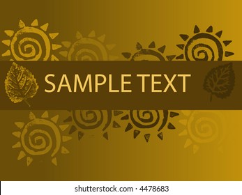 Golden Grunge Circles with copyspace (separate layers)