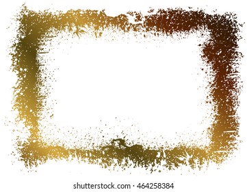 Golden grunge frame - abstract texture. Stock vector design template - easy to use
