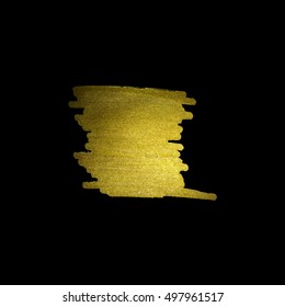 Golden grungy texture brush vector illustration