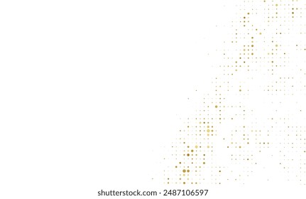 Patrón de semitonos dorados sobre fondo blanco
